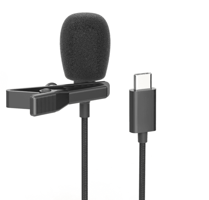 1.5 Meter Wired Lavalier Type C Microphone