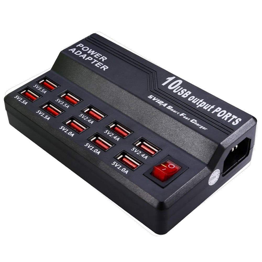 10-Port USB Charging Station Multi-Port Fast Charger