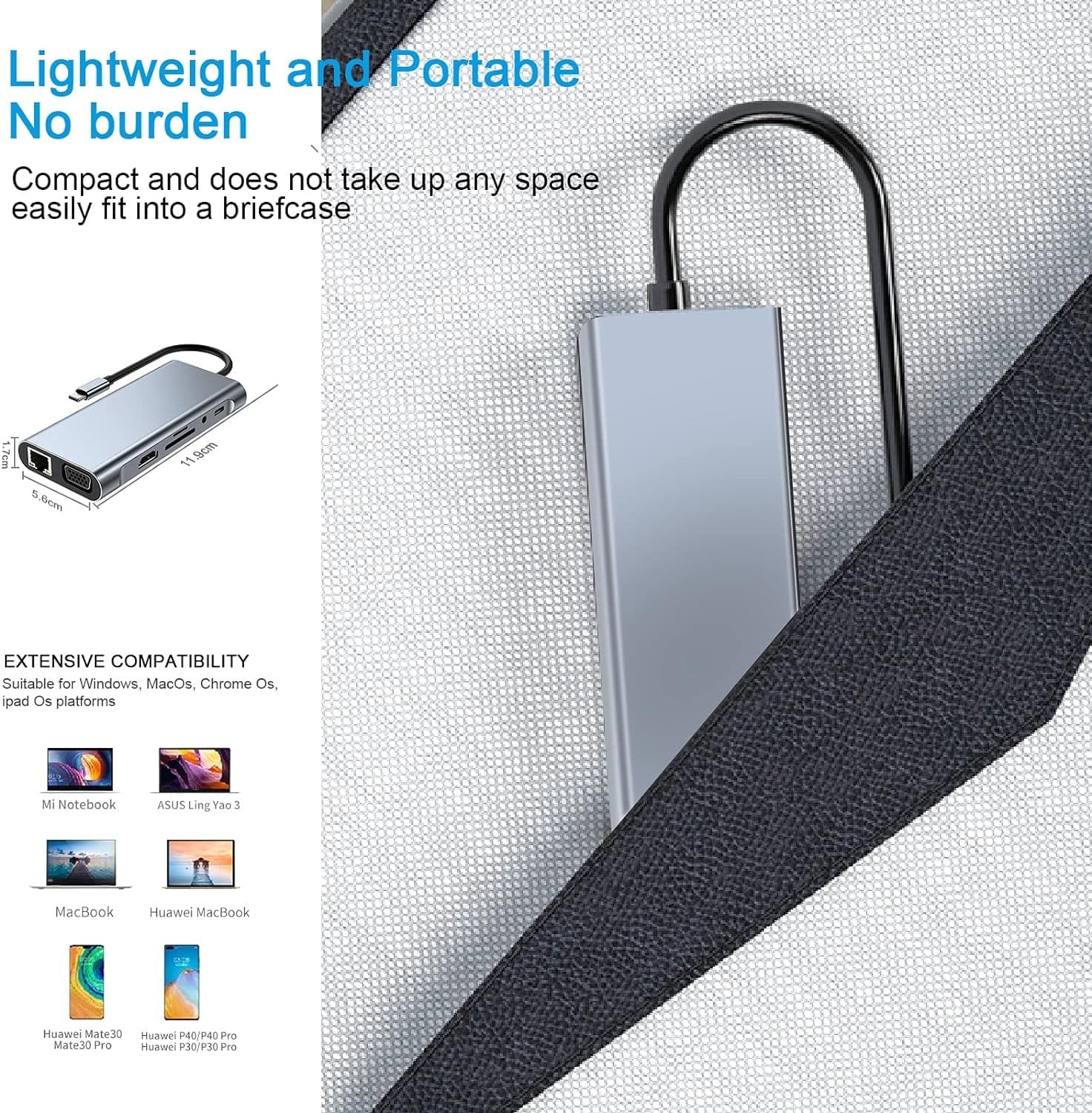 11 In 1 USB C HUB Adapter Dongle view 3