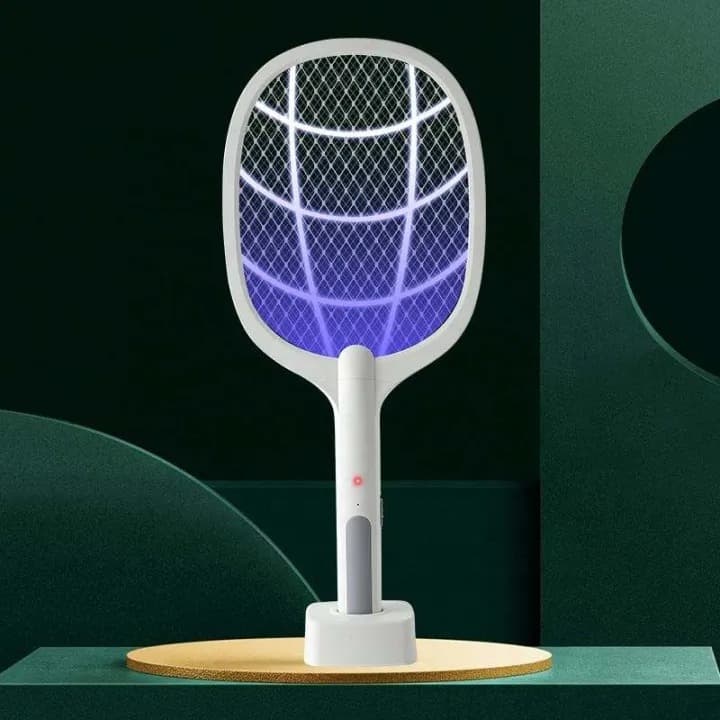 Gecko Dual-Use Electric Mosquito Racket Standing Fly Insect Swatter | Automatic Mosquito Killer Racket | Mosquito Killer Bat view 3