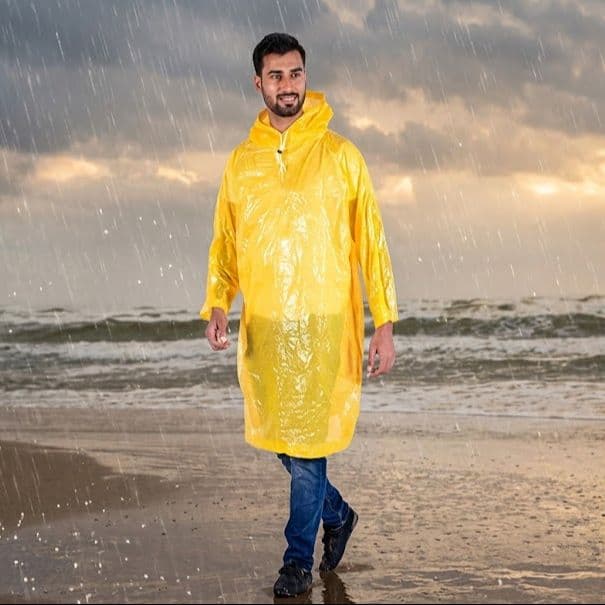 Unisex Poncho Raincoat with Hoods | Protect Plus Rain Guard | Poncho Free Size | Raincoat For unisex view 2