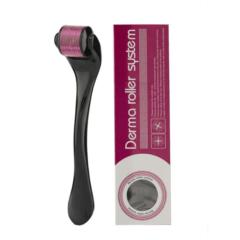1mm Derma Roller for Hair & Beard Growth | Titanium Micro Needle Roller for Hair Regeneration, Skin Care, Acne Scars, Wrinkles, Dark Circles | EasyGlow Microneedle Therapy Tool view 2