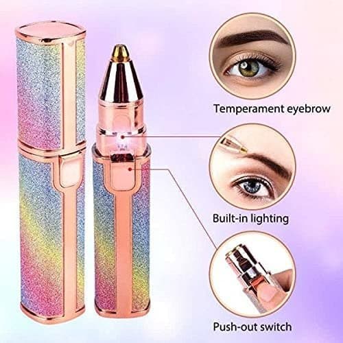 2 In 1 Portable Rechargeable Facial Hair Remover Eyebrow Trimmer