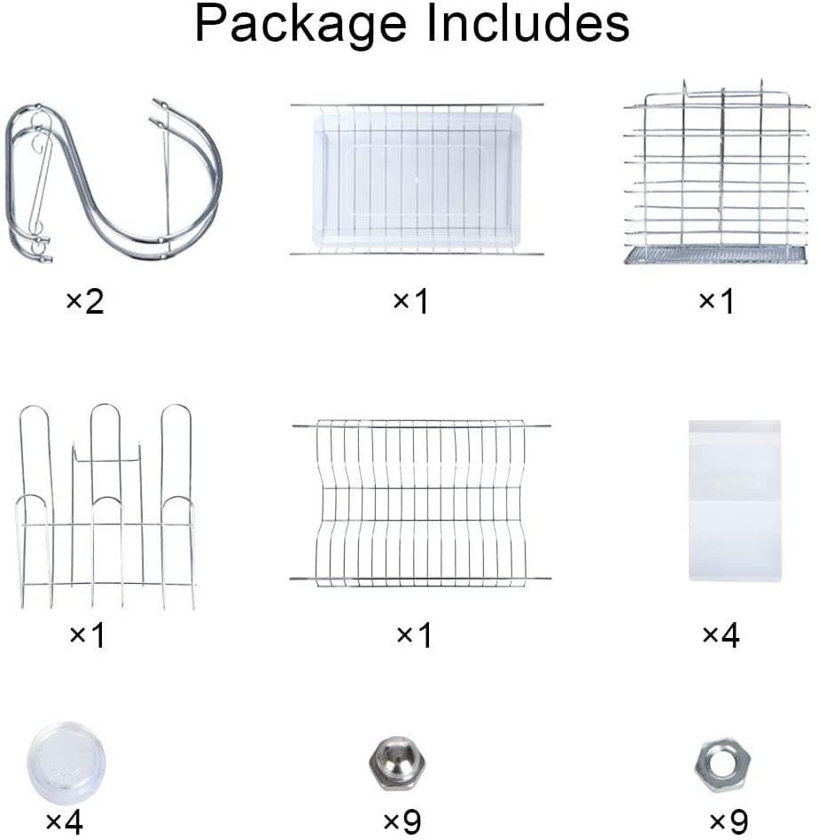 2 Layer Dish Drainer Drying Rack Kitchen Shelf view 3