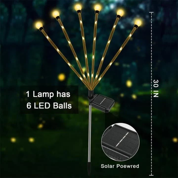 2 Piece Solar Decor Light Outdoor Waterproof Garden Sunlight Powered Lights view 2