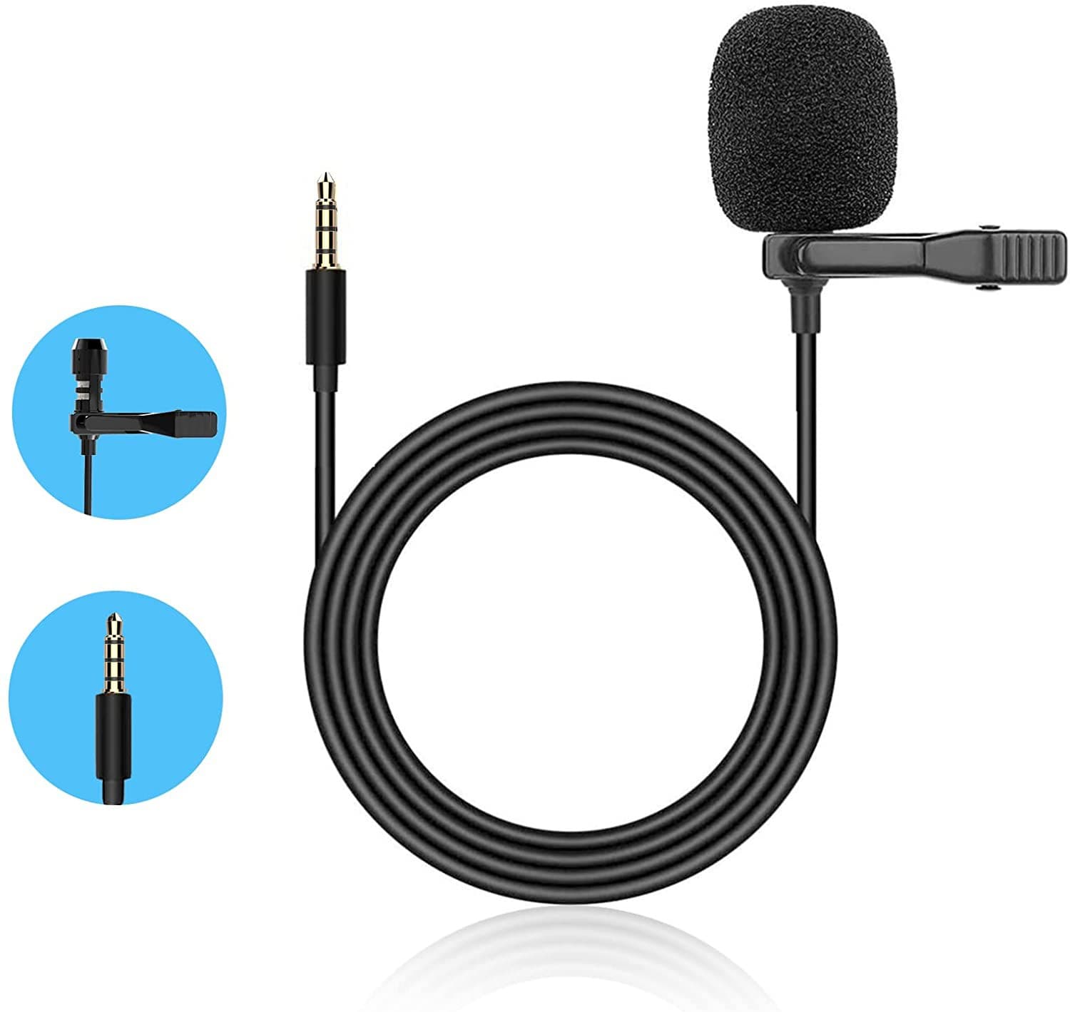 3.5mm Lavalier Clipon Wired Microphone