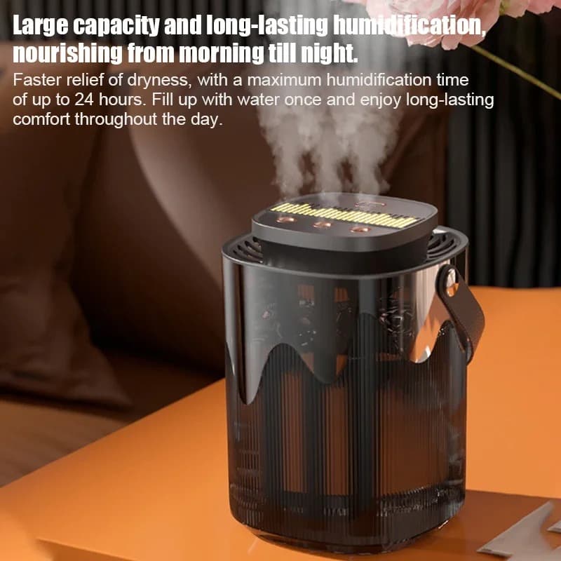 3 Liter Cool Mist Humidifier With 3 Outlets One-Touch Control & Auto Shut-Off view 2