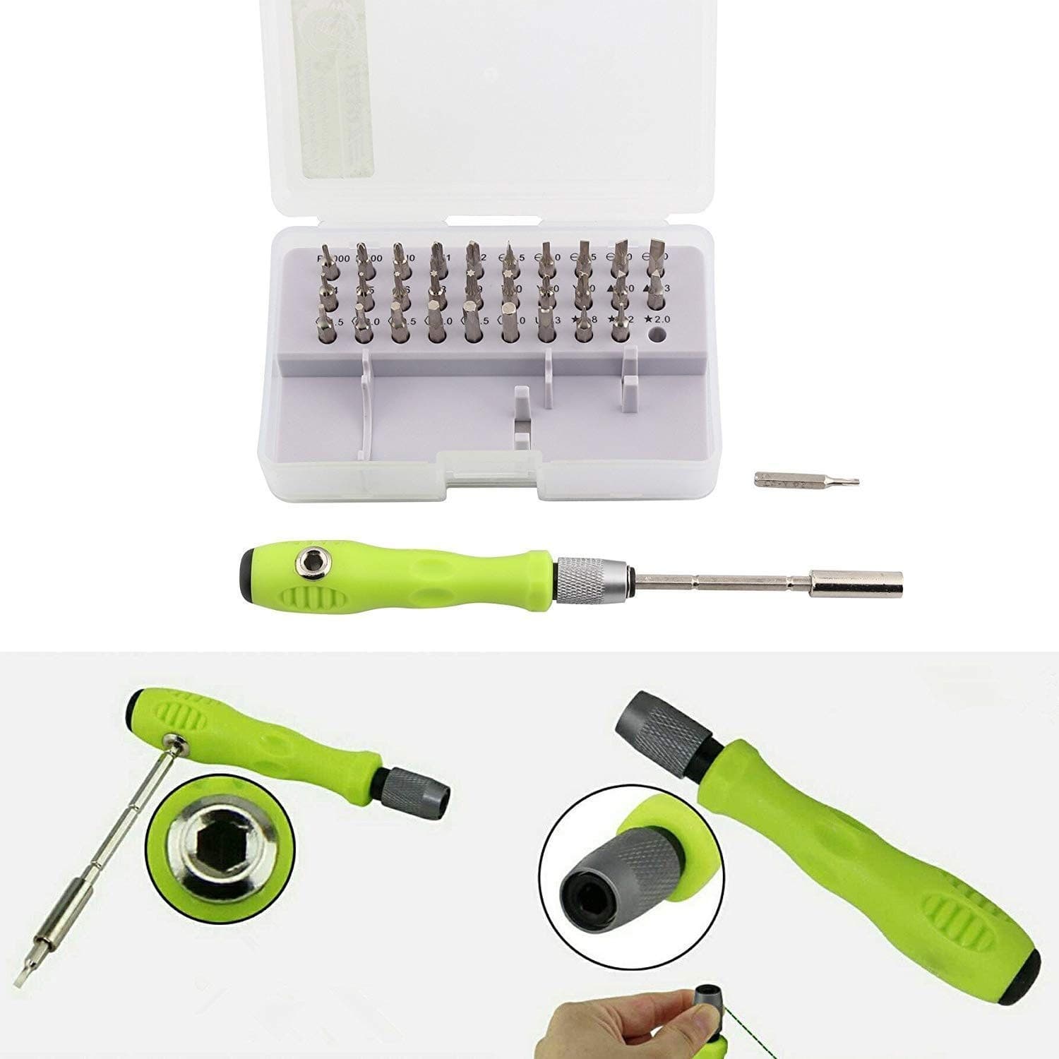 32 In 1 Mini Screwdriver Bits Set With Magnetic Flexible Extension Rod view 3
