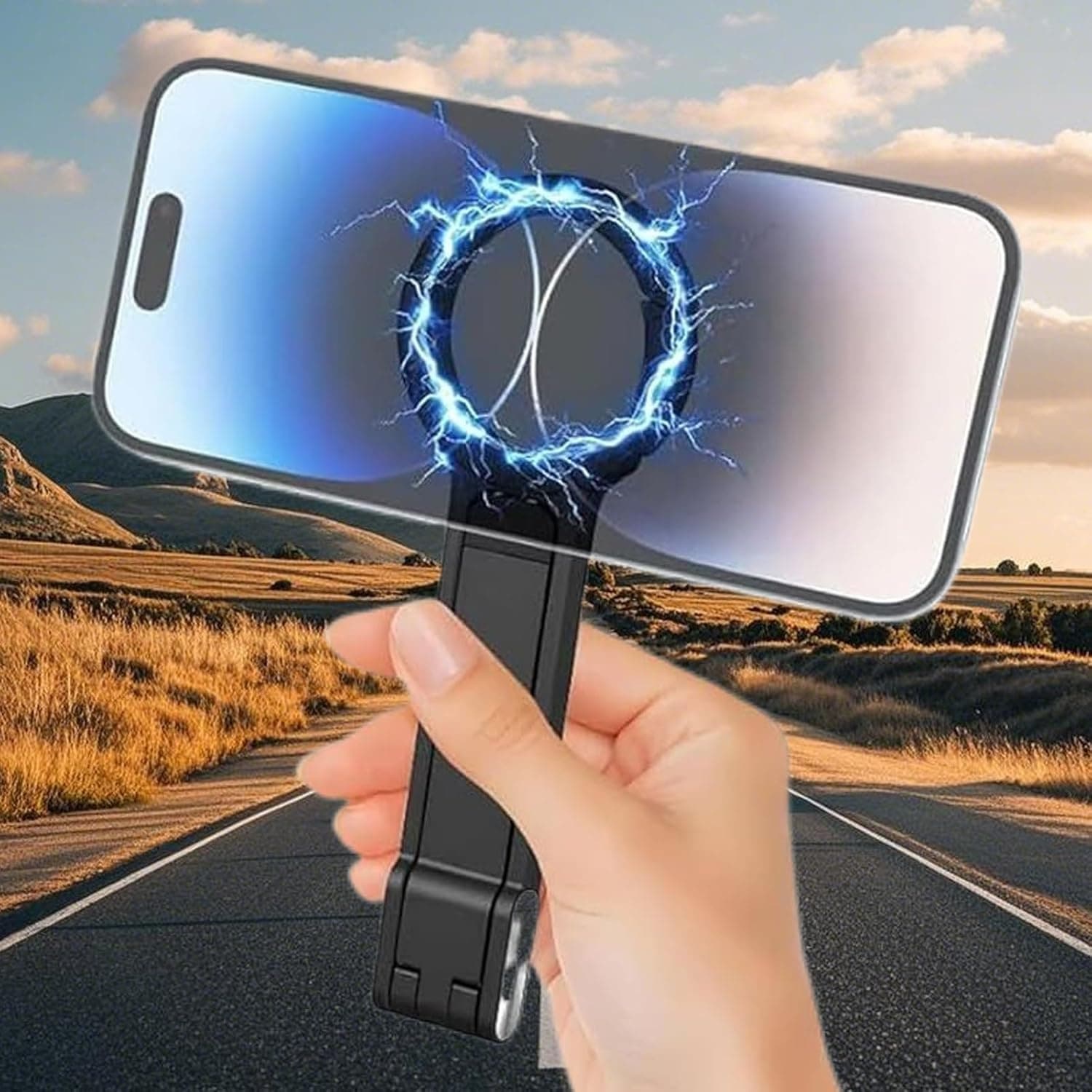 360° Magnetic Aluminum Portable Travel Tripod & Vlog Mobile Stand view 4