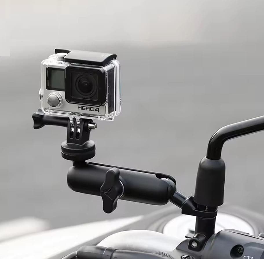 360° Metal Motorcycle Bike Action Camera Holder Mirror Mount