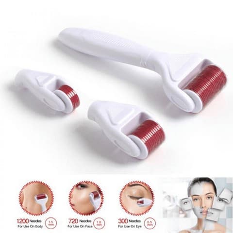 4 In 1 Derma Roller Set 0.5Mm 1.0Mm 1.5Mm Titanium Micro Needles view 2
