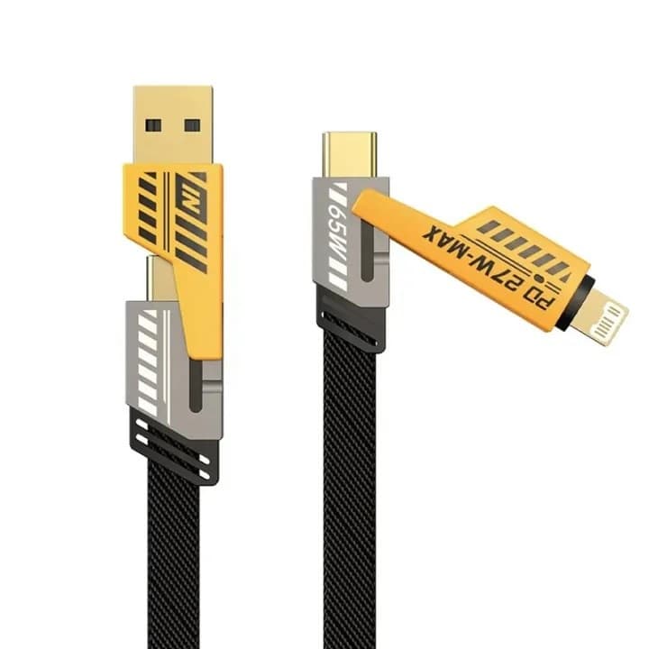 4 In 1 Multi Functional Data Cable  PD 65W Fast Charge 1.2m