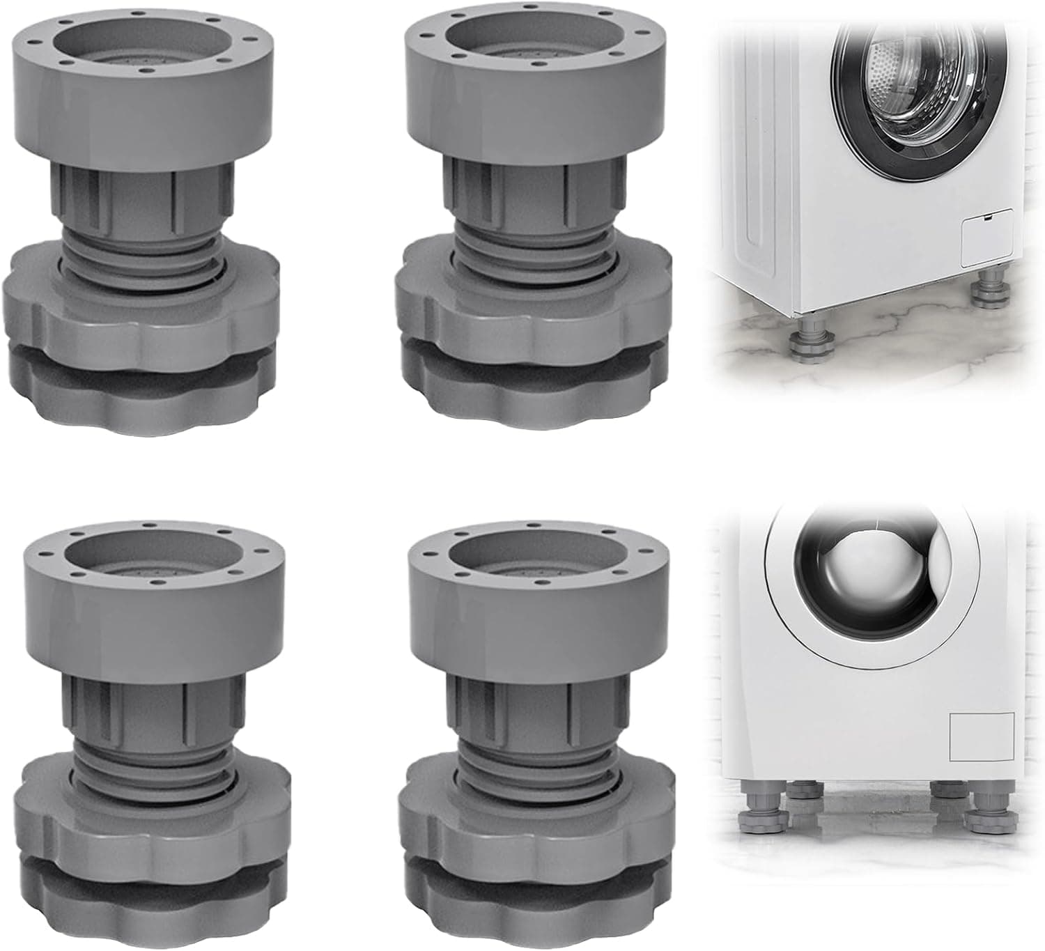 4 Piece Washing Machine Anti Vibration Pads Stand