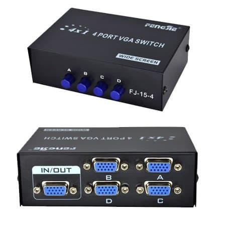 4 Port VGA Switch 4 In 1 Out