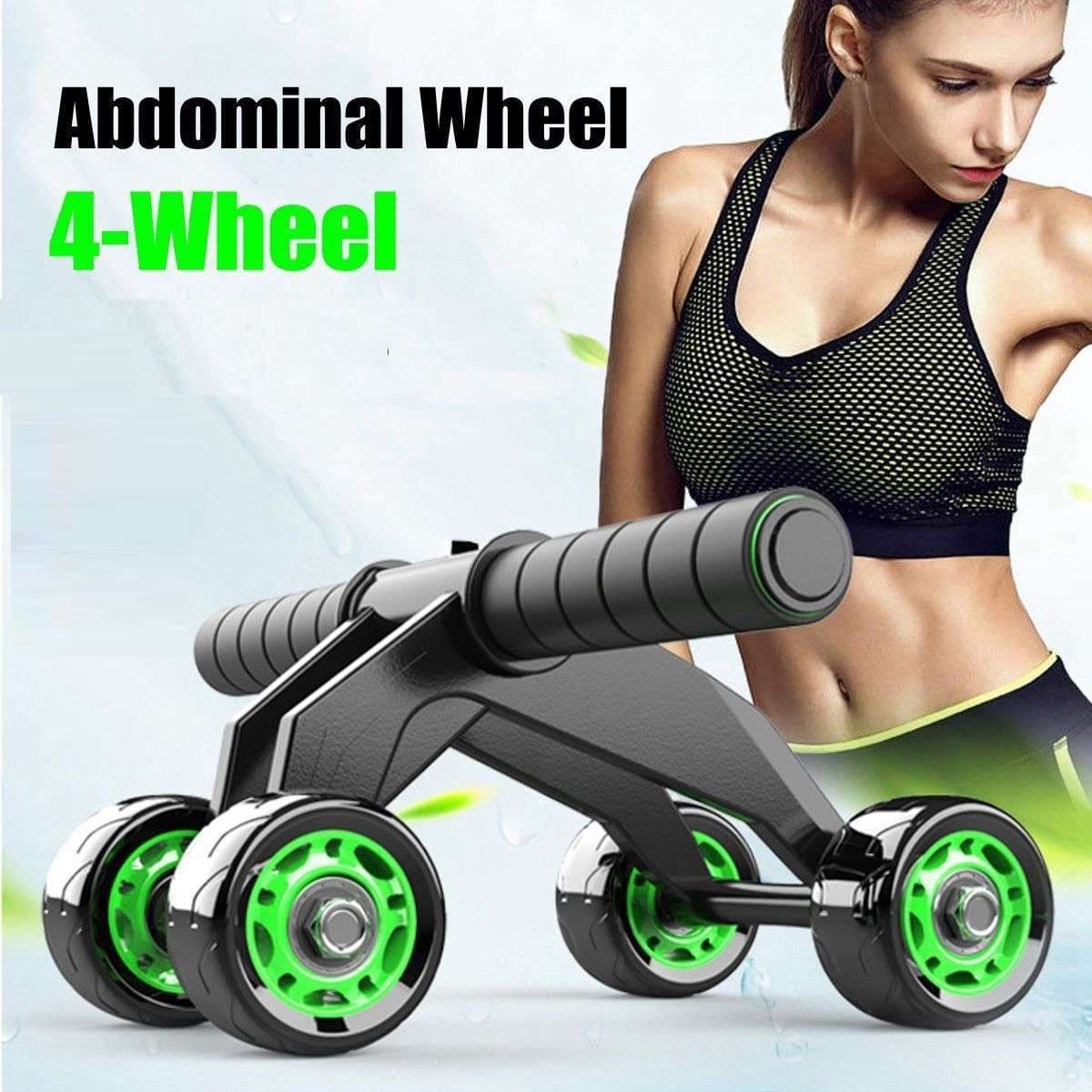 4-Wheel Abdominal Trainer Ab Wheel Core & Full Body Fitness Roller