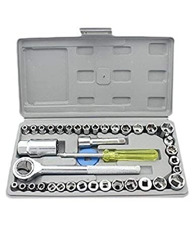 40 In 1 Wrench Tool Kit With Screwdriver And Socket Tool Box Set