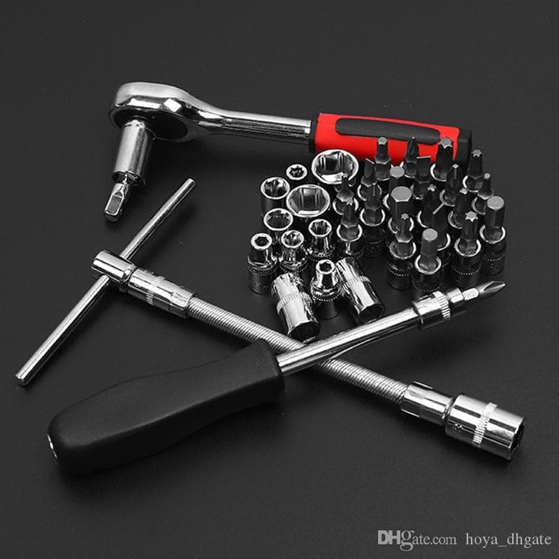 53 in 1 Piece Tool Kit & Screwdriver and Socket Set Multi Purpose Combination Tool Case Socket Set view 3