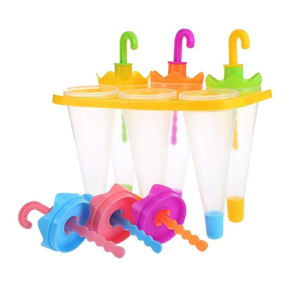 6 In 1 Umbrella Style Ice Candy Stick Popsicle Mold & Kulfi Frozen Stick Ice Cream Maker view 2