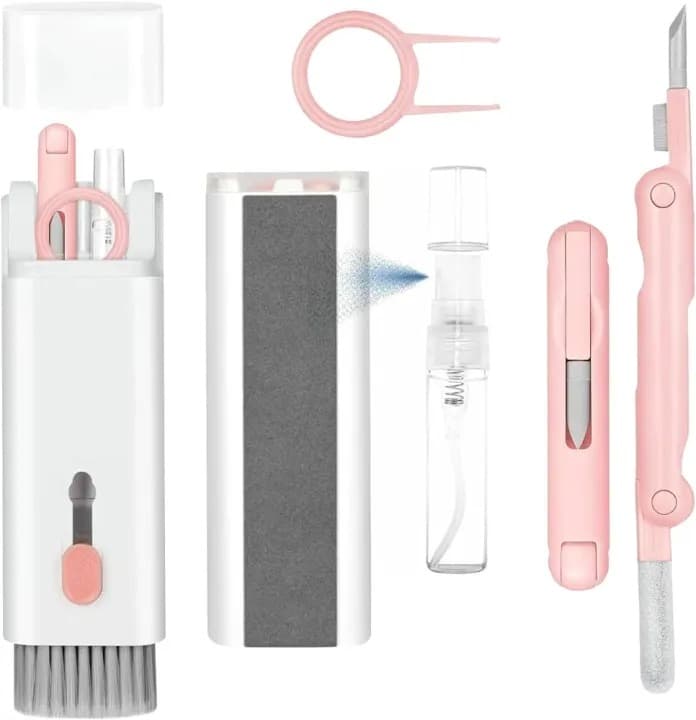 7 In 1 Multi-Function Cleaning Kit Earbud Cleaning Pen Soft Brush Keycap Puller & Laptop Screen Cleaner view 2