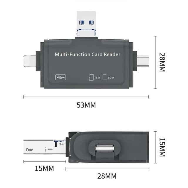 7IN1 Multi OTG USB C Adapter SD TF Micro Card Reader Micro USB Adapter view 3