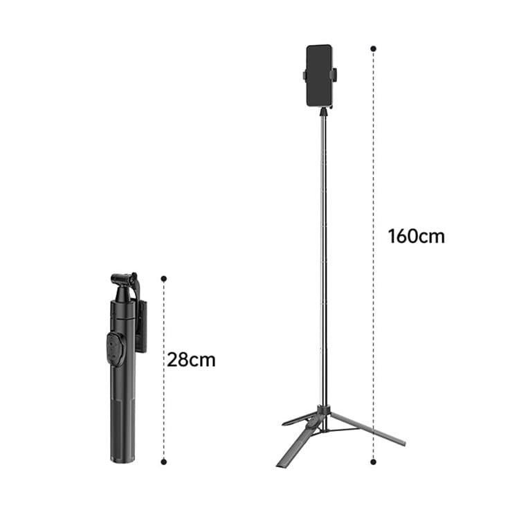 A35 1.6m Extendable Selfie Selfie Mobile Tripod Stand Wireless Remote view 2