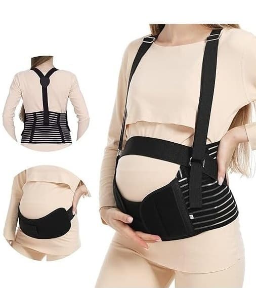 Adjustable Maternity Belly Band Breathable Pregnancy Support Belt & Back Brace, 360° Abdominal Support