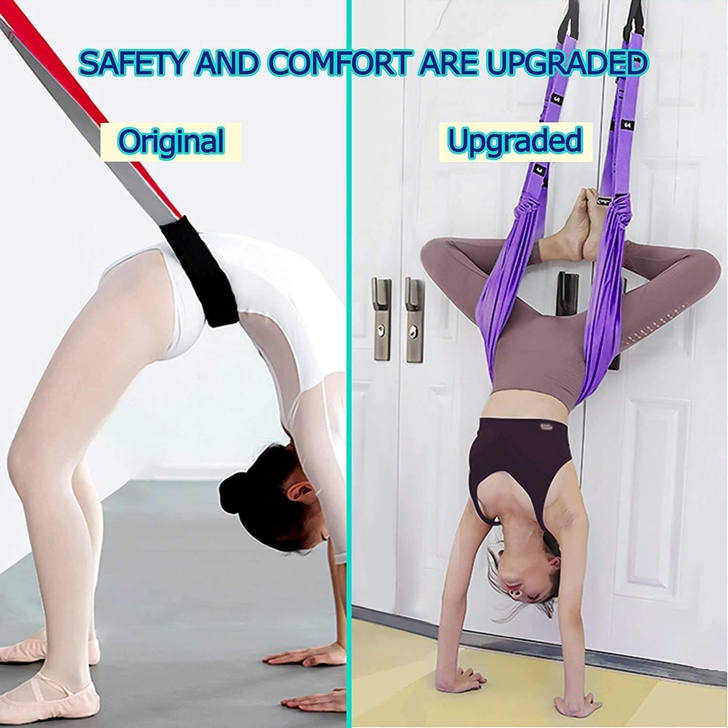 Aerial Yoga Rope Door Anchor Swing No-Drill Stretching & Backbend Training Strap view 5