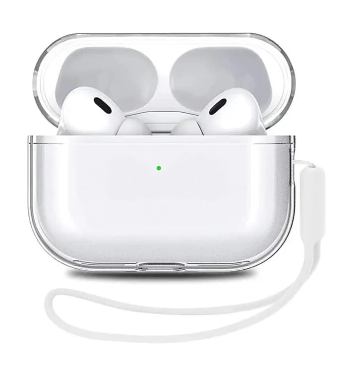 Airpods Pro 2nd Generation Transparent Cover Case With Hand Strap Lanyard