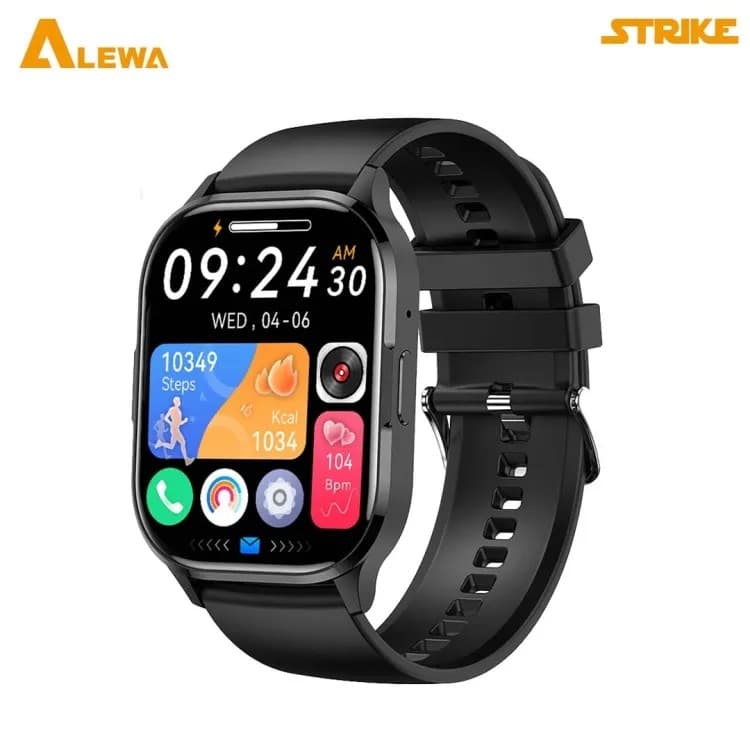 Alewa Strike Amoled Smartwatch 2.01″ Large Display Bluetooth Calling IP67 WaterProof Metal Body