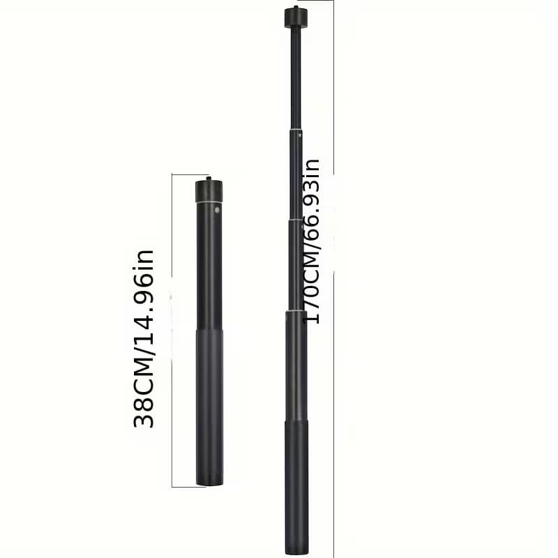Aluminum Alloy Telescopic Extension Pole 1/4″ Universal Selfie Stick For Gimbals & Action Cameras view 2