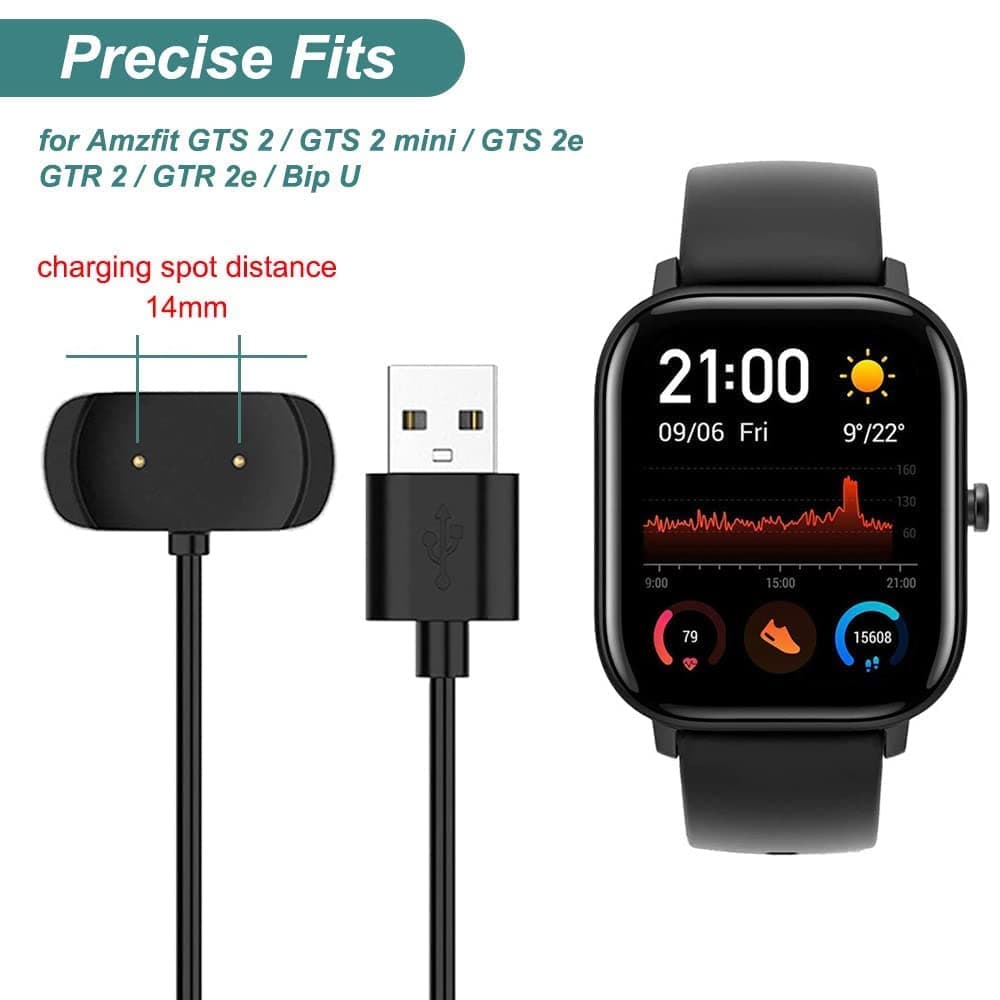 Amazfit Gtr 2 Gts 2 Gtr 2e Charger USB Charging Cable Cord view 2