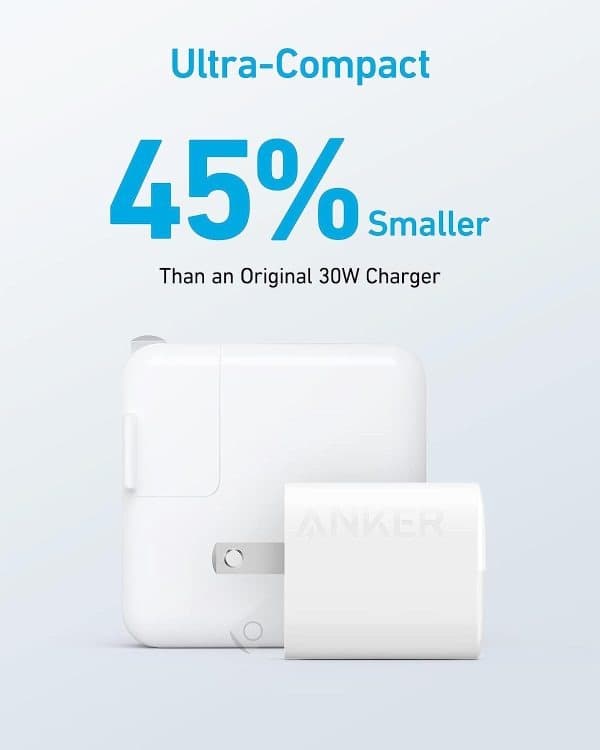 Anker 323 USB-C Charger 33W Dual-Port Fast Charger With Foldable Plug view 5
