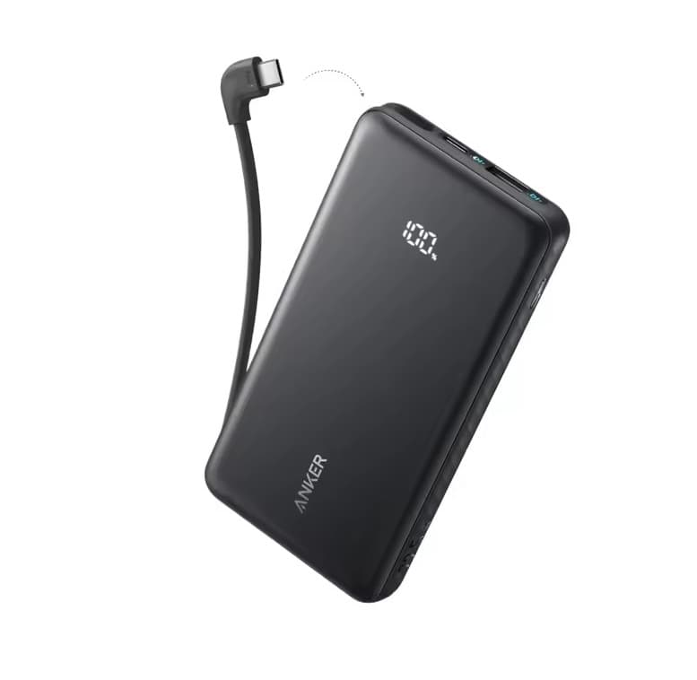 Anker A110D 10000mAh Powerbank With Built-in Type-C Cable | 22.5W PD Fast Charging