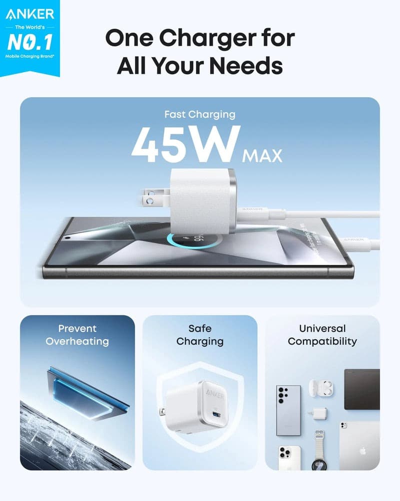 Anker Nano 16 Pro A2692 45W GaN Type‑C Charging Adapter view 4