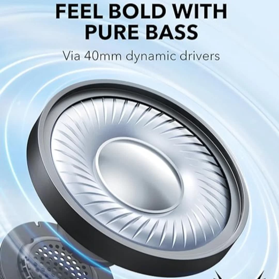 Anker Soundcore H30i Wireless On-Ear Headphone Pure Bass 70H Playtime Foldable App & Multipoint Support view 5