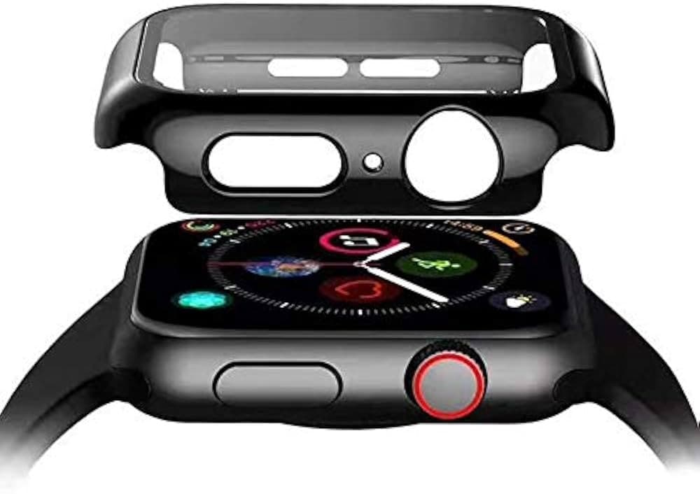 Apple Watch Series Tempered Glass Screen Protector Hard PC Case Overall Protective Cover view 4
