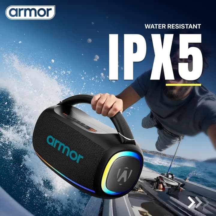 Armor AR Bass Pro 40W Portable Bluetooth Speaker With Heavy Bass 7200mAh Battery IPX5 Water Resistance view 2