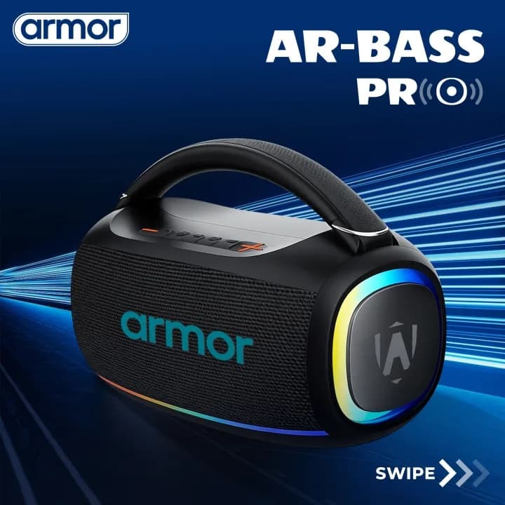 Armor AR Bass Pro 40W Portable Bluetooth Speaker With Heavy Bass 7200mAh Battery IPX5 Water Resistance view 3