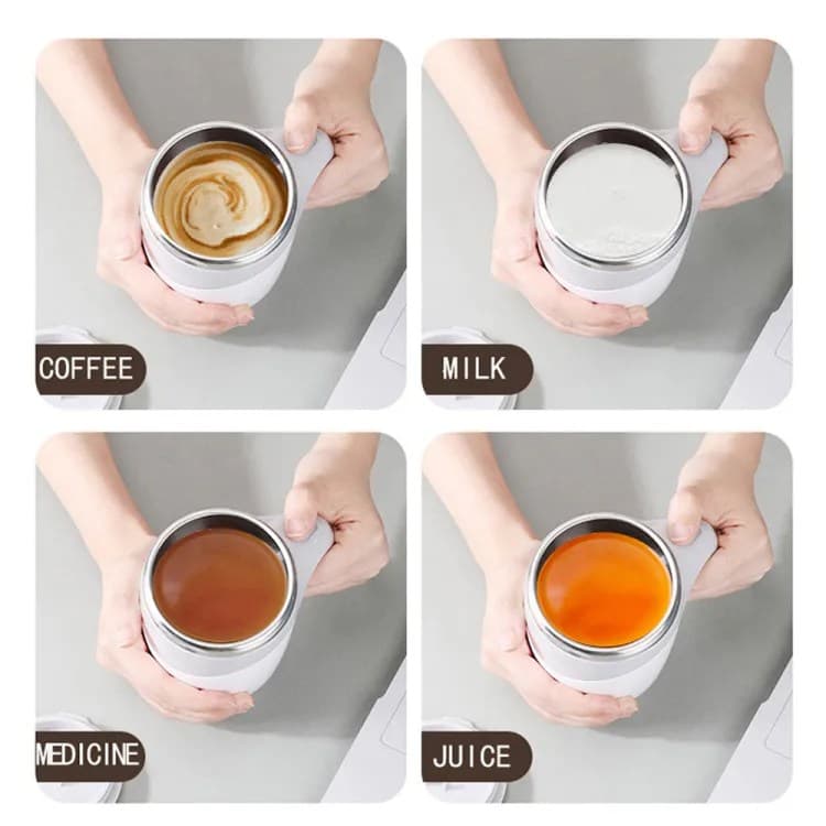 Automatic Stirring Magnetic Mug Thermos Cup view 3
