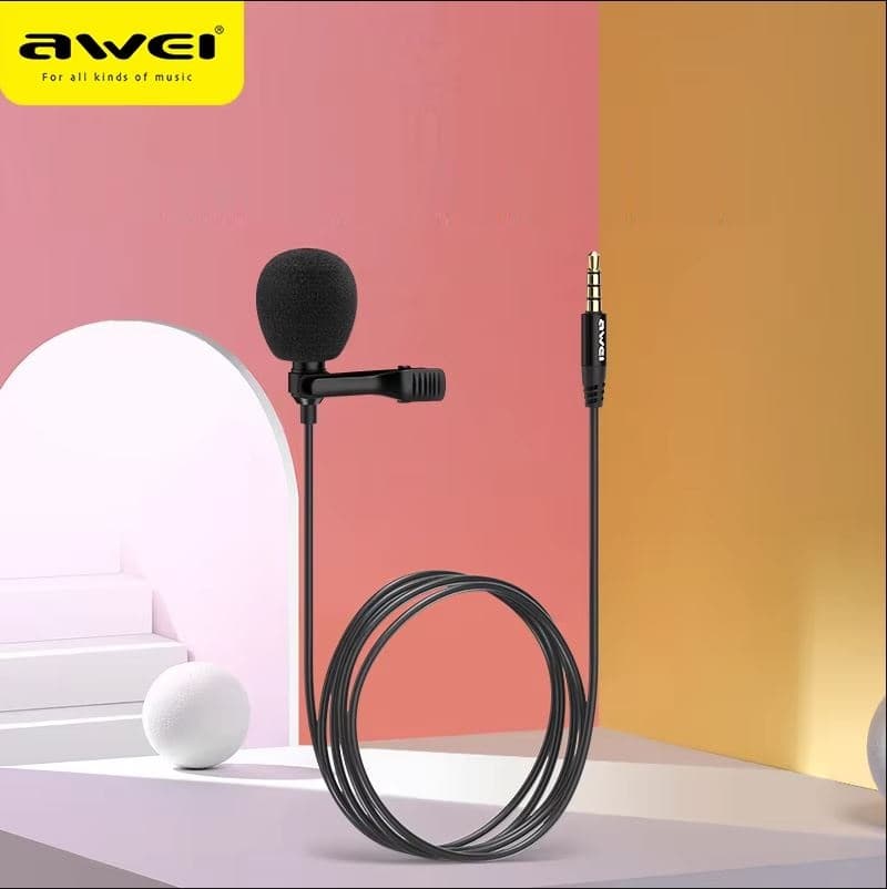 Awei MK1 Clipper Microphone 3.5mm Jack Noise Reduction