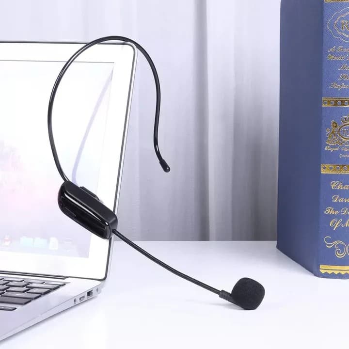 AY 102 Handheld UHF Wireless Double Microphone Headset Teaching Voice Amplifier view 3