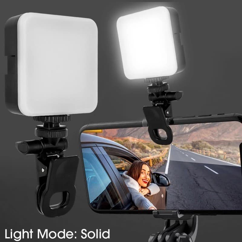 AY49D Minifocus Selfie LED Video Light With Clip For Camera Tablet Laptop Mobile view 2