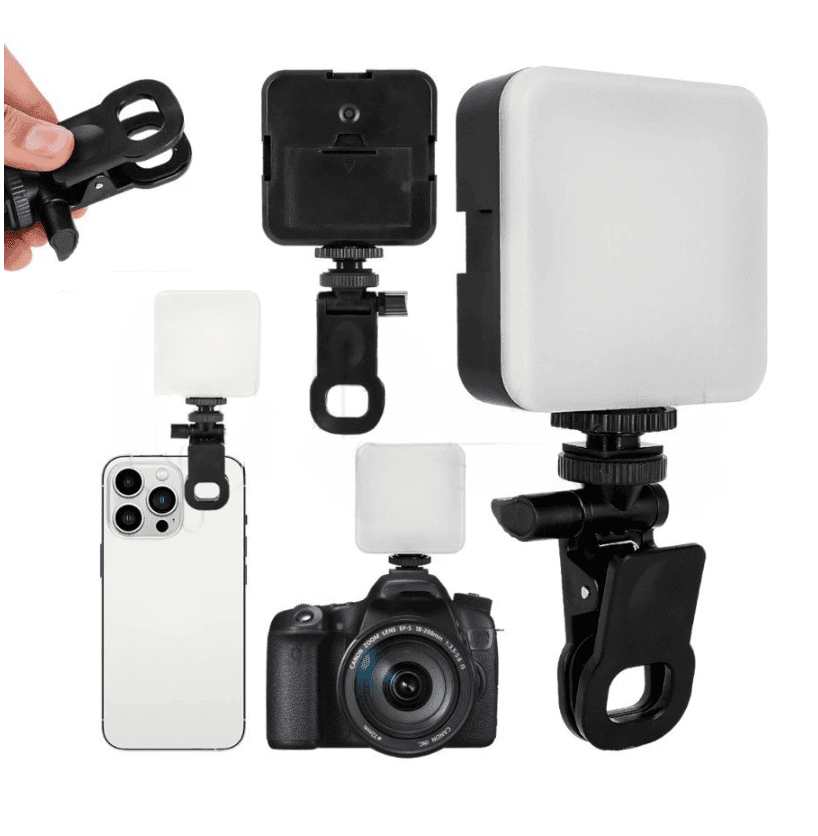 AY49D Minifocus Selfie LED Video Light With Clip For Camera Tablet Laptop Mobile