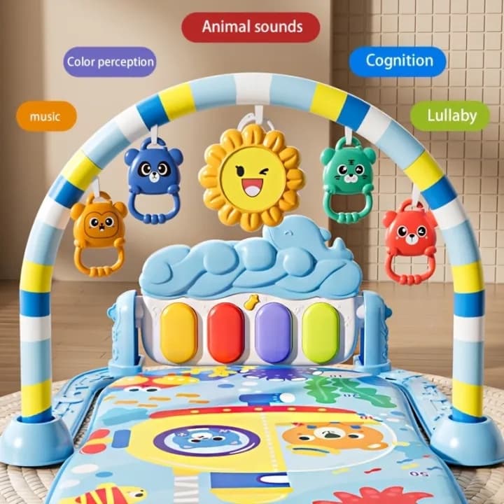 Baby Play Gym Piano Kick And Play Mat Light & Music Baby Toy 0-12 Month view 5