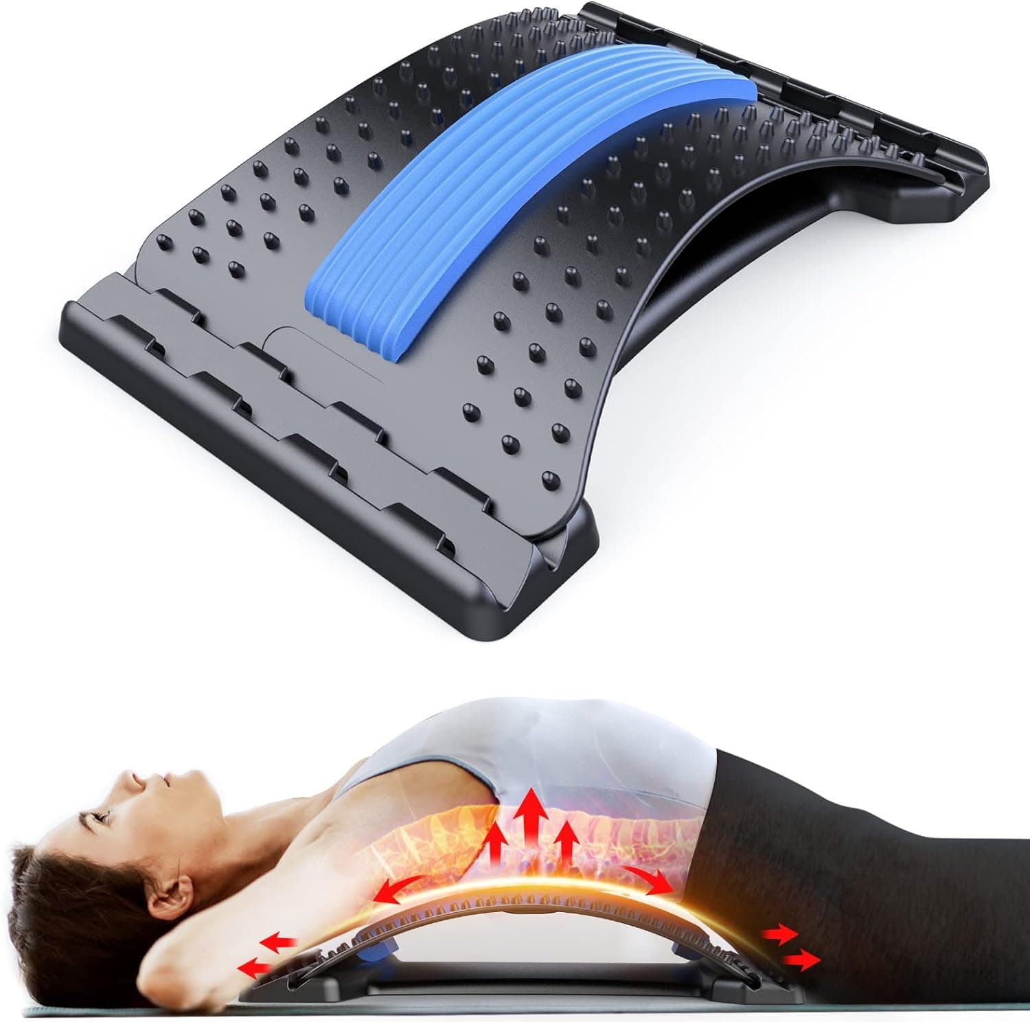 Back Stretcher For Back Pain Relief 3 Level Adjustable