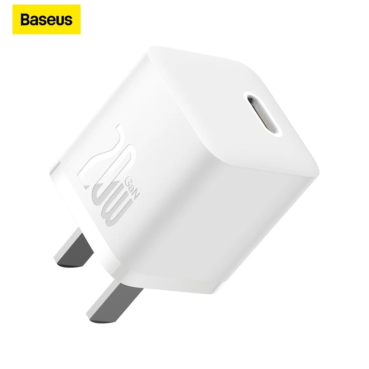 Baseus GaN5 20 Watt Fast Charger Type CCN Mini White