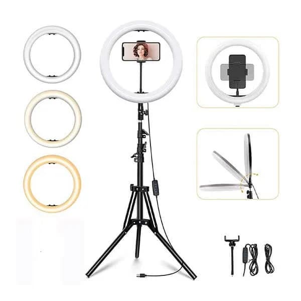 BD 360 Ring Light 36 CM With 7 Feet Tripod Stand And Mobile Holder Tiktok Light