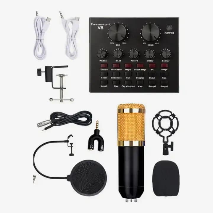 BM800 Condenser Microphone Set With V8 Sound Card view 2