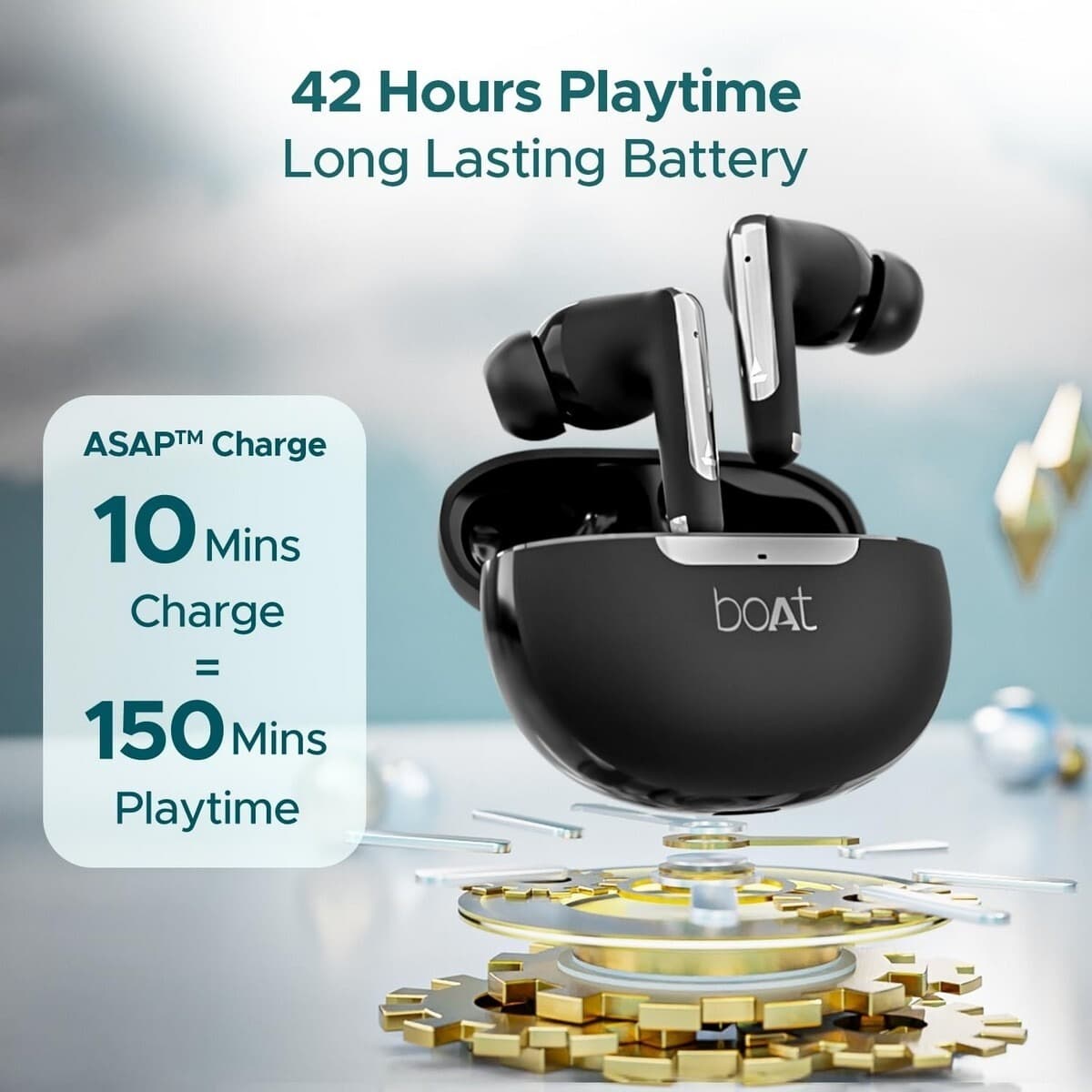 boAt Airdopes 141 ANC Bluetooth Earbuds view 2