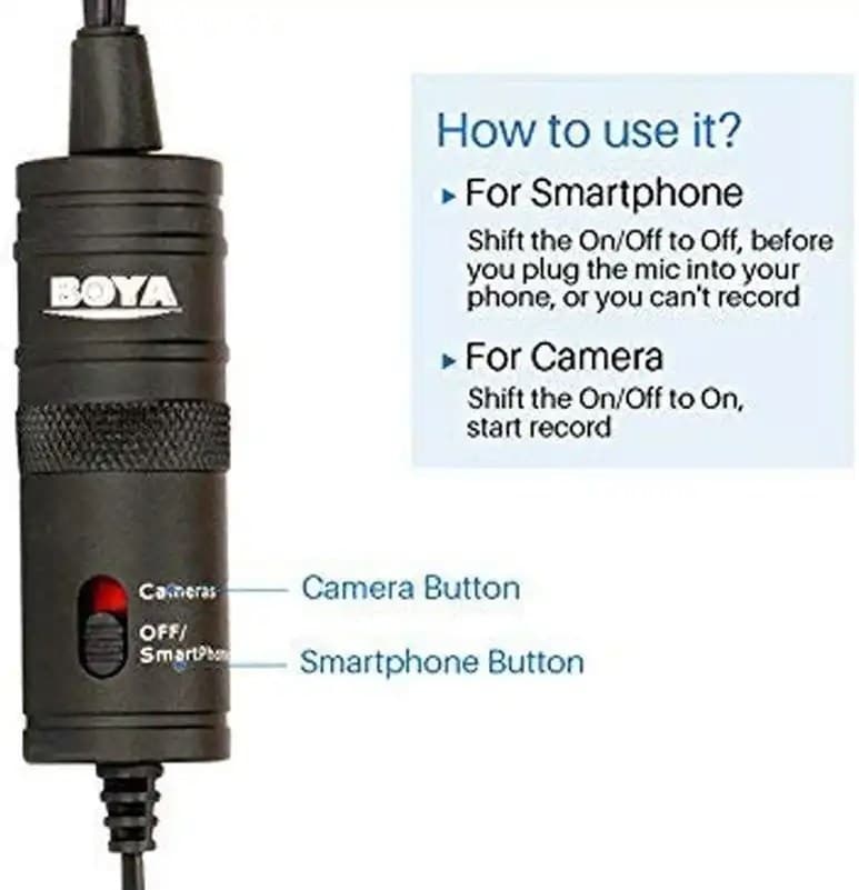 BOYA BY M1DM Dual Lavalier Universal Microphone With Single 1/8 Stereo Connector ‘Copy' view 2